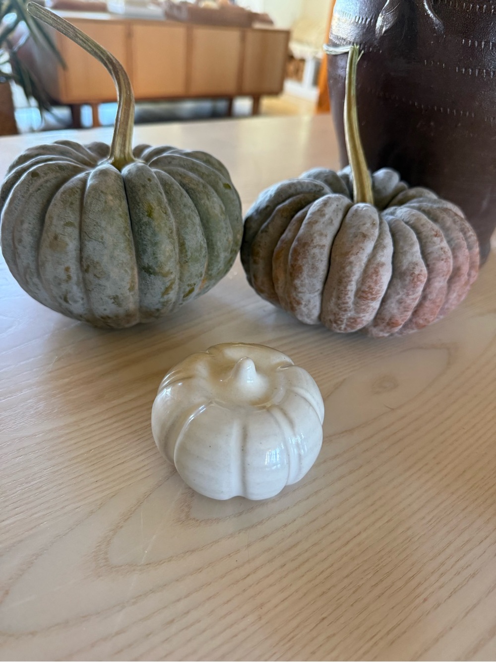 Farmhouse Pottery Vermont Ceramic Heirloom Pumpkin White - Petite
